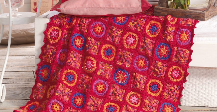 Horgolt patchwork takaró- minták
