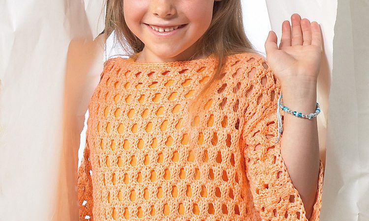 Narancssárga pulóver kislányoknak