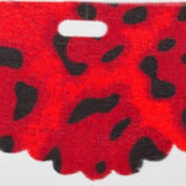 Sassy Fabric Piros leopárd 09947